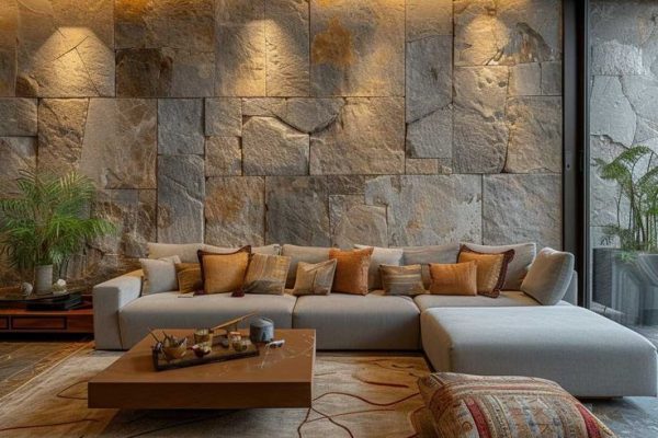 Accentuate Your Living Room with Premium Stone Wall Cladding • 333+ Art Images